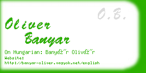 oliver banyar business card